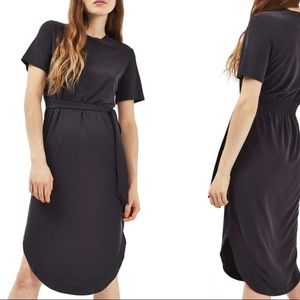 Topshop Ribbed Midi T-shirt Dress
